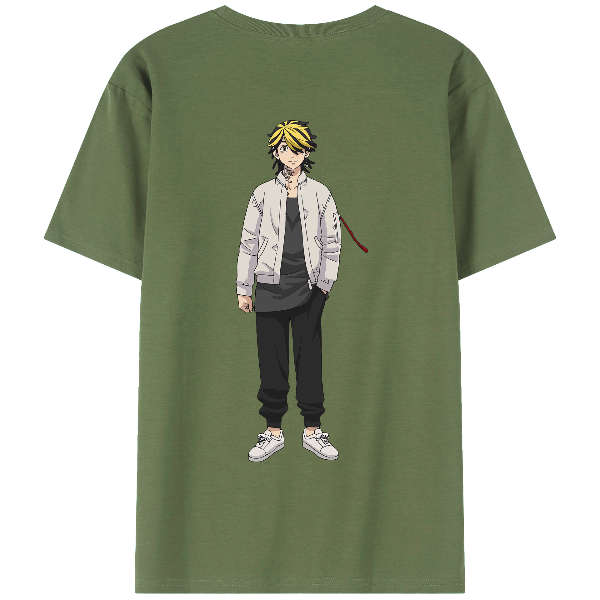 （画像用） 東京リベンジャーズ Tokyo Revengers 綿100％ メンズ半袖Tシャツ（バックプリント） 通気性